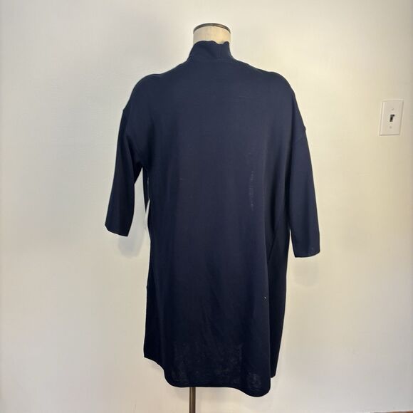 NWT Chicos Open Front Reversible Duster Cardigan Blue Half Sleeve 2 Large READ - Picture 8 of 8